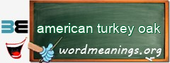 WordMeaning blackboard for american turkey oak